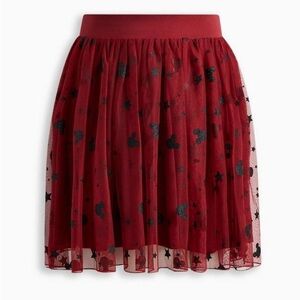 NWT Torrid Disney Mickey Polka Dot Mini Tulle Skater Skirt
